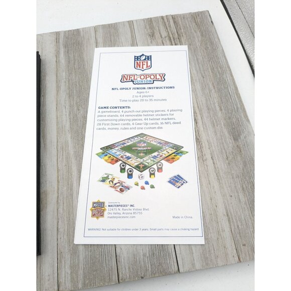NFL-OPOLY Junior Game Replacement Board And Instructions - Picture 7 of 8